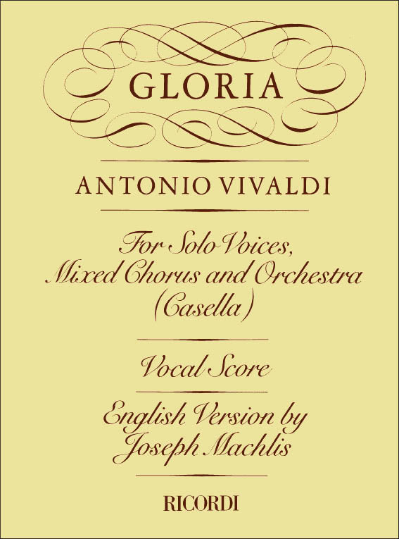 ヴィヴァルディ：グローリア RV 589：Riduzione Per Canto E Pianoforte - Versione Inglese