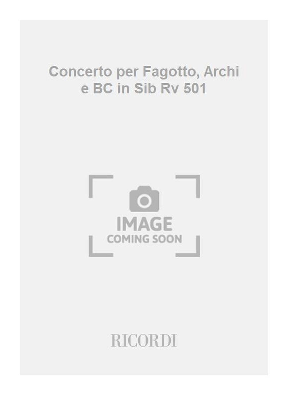 Antonio Vivaldi：Concerto per Fagotto, Archi e BC in Sib Rv 501：'La Notte' - F.Viii/1 - Tomo 12i - parti