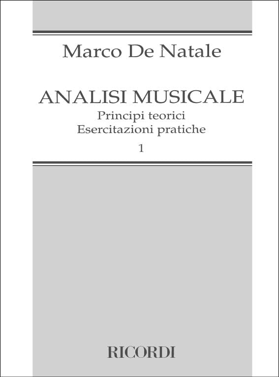 M. De Natale：Analisi Musicale vol. 1 e 2
