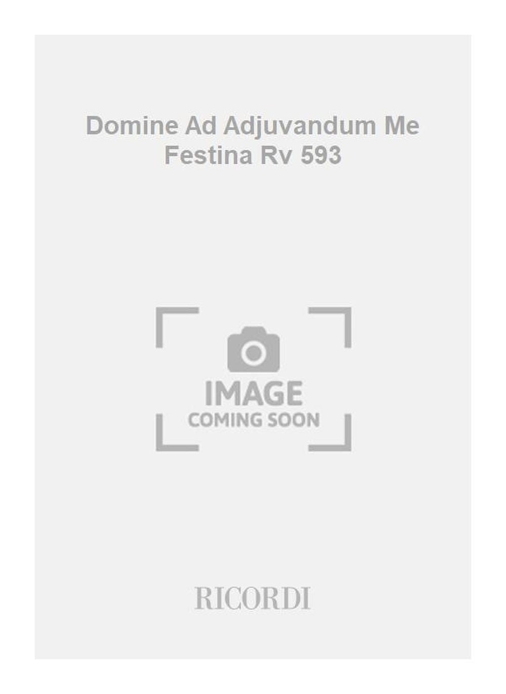 Antonio Vivaldi：Domine Ad Adjuvandum Me Festina Rv 593：Responsorio Per S., 2 Cori A 4 Voci Miste, 2 Ob. E Archi Divisi In 2 Cori - Parti Orchestra