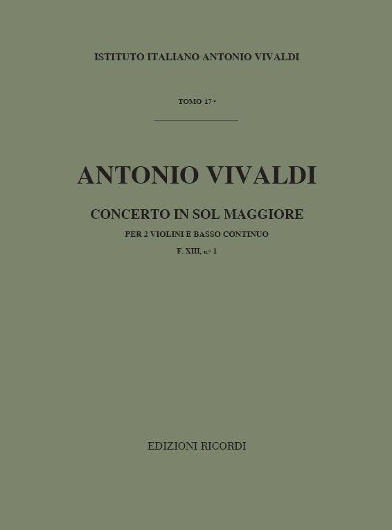 Antonio Vivaldi：Sonata Per 2 Violini e BC in Sol Rv 71