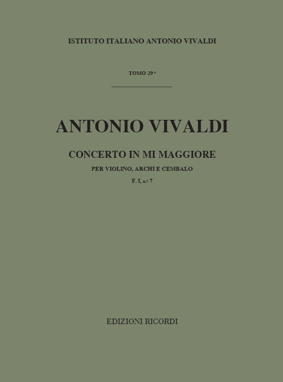 Antonio Vivaldi：Concerto Per Vl., Archi E B.C.: In Mi Rv 268