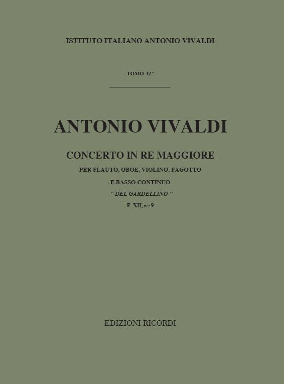Antonio Vivaldi：Concerto Per Strumenti Diversi, Archi E B.C.:：Rv 90 F.Xii/9 - Tomo 42