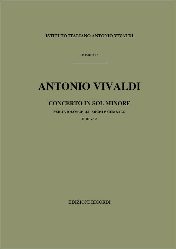 Antonio Vivaldi：Concerto in sol minore