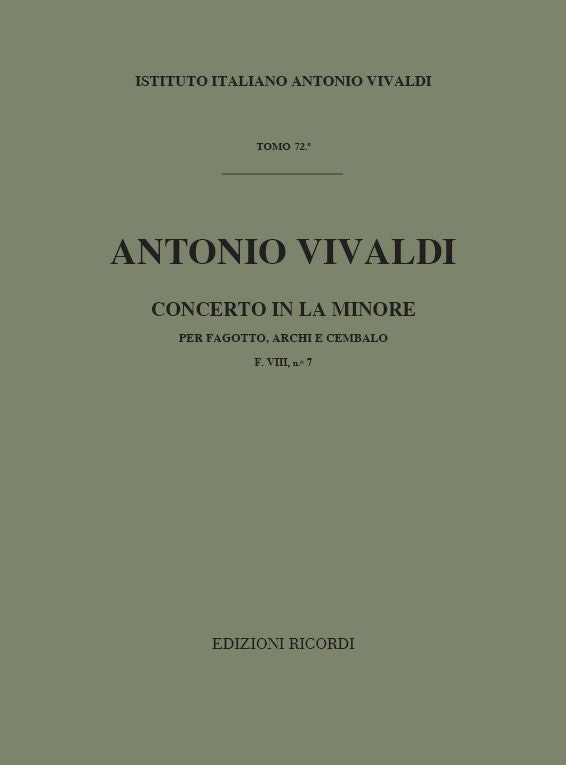 Antonio Vivaldi：Concerto per Fagotto, Archi e BC in La Min Rv 497