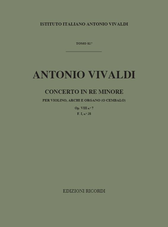 Antonio Vivaldi：Concerto Per Violino, Archi E BC: In Re Min Rv 242