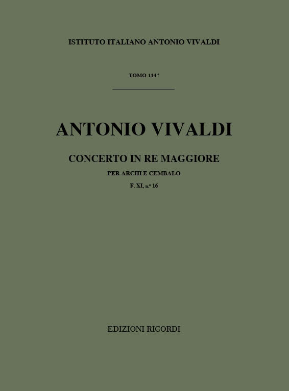Antonio Vivaldi：Concerto Per Archi E B.C.: In Re Rv 123