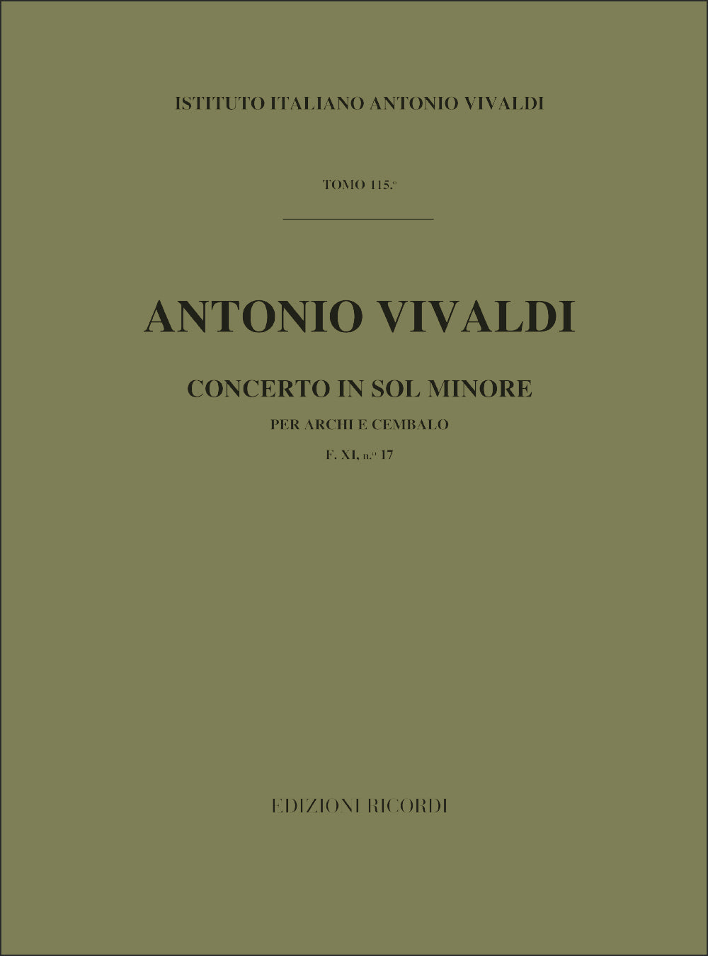 Antonio Vivaldi：Concerto g-minor RV 156 (F.Xi-17)