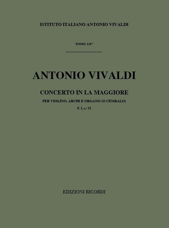 Antonio Vivaldi：Concerto In La Op.IX N.2 RV 345