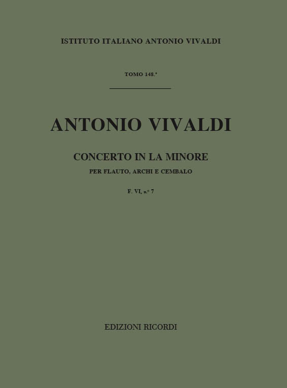 Antonio Vivaldi：Concerto la min. F.VI n.7 RV 440 P 80