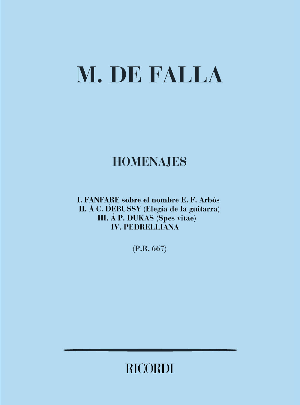 Manuel de Falla：4 Homenajes