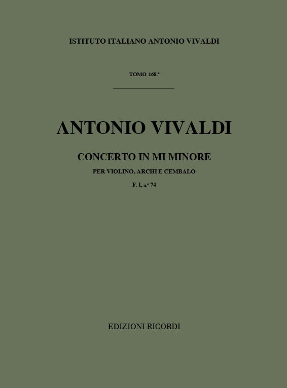 Antonio Vivaldi：Concerto in Mi Minore (e minor)