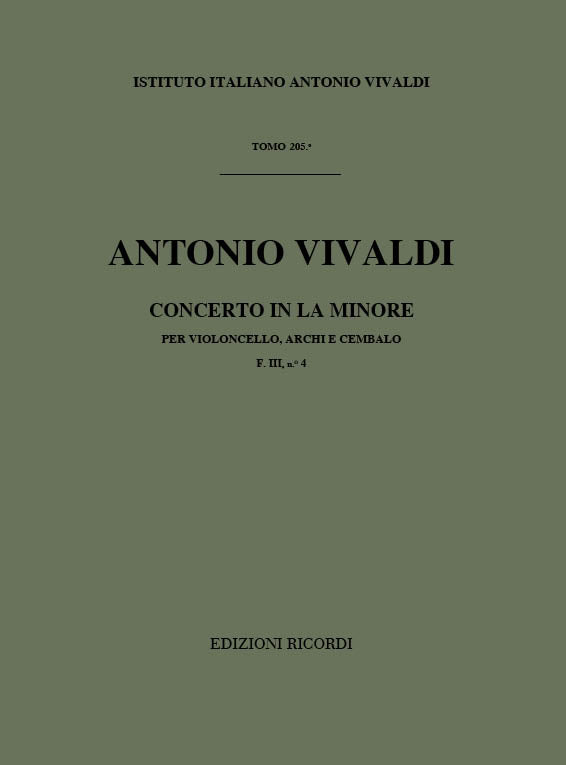 Antonio Vivaldi：Concerto In La Min. RV 422