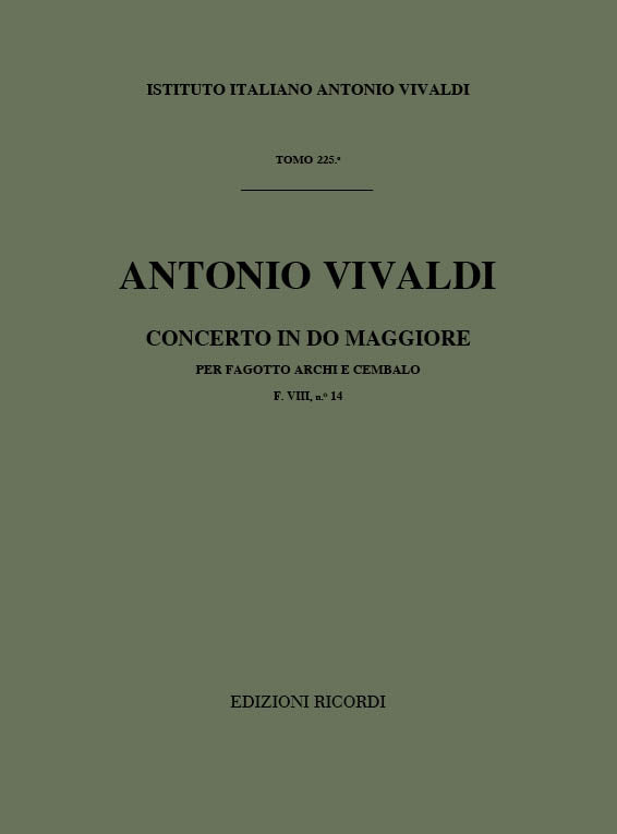 Antonio Vivaldi：Concerto per Fagotto, Archi e BC in Do Rv 480