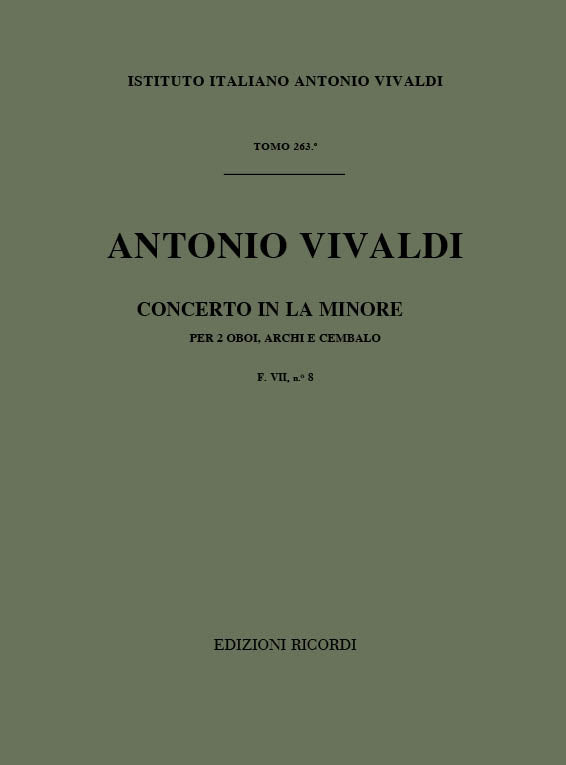 Antonio Vivaldi：Concerto Per 2 Oboi, Archi E BC: in La Min Rv 536
