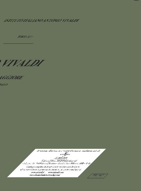 Antonio Vivaldi：Concerto In Sol RV 414