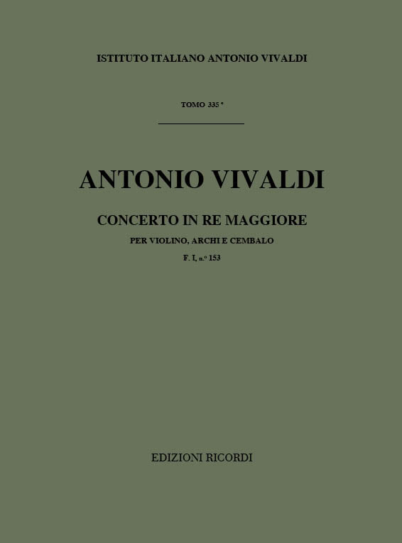 Antonio Vivaldi：Concerto Per Violino, Archi E B.C.: In Re Rv 219