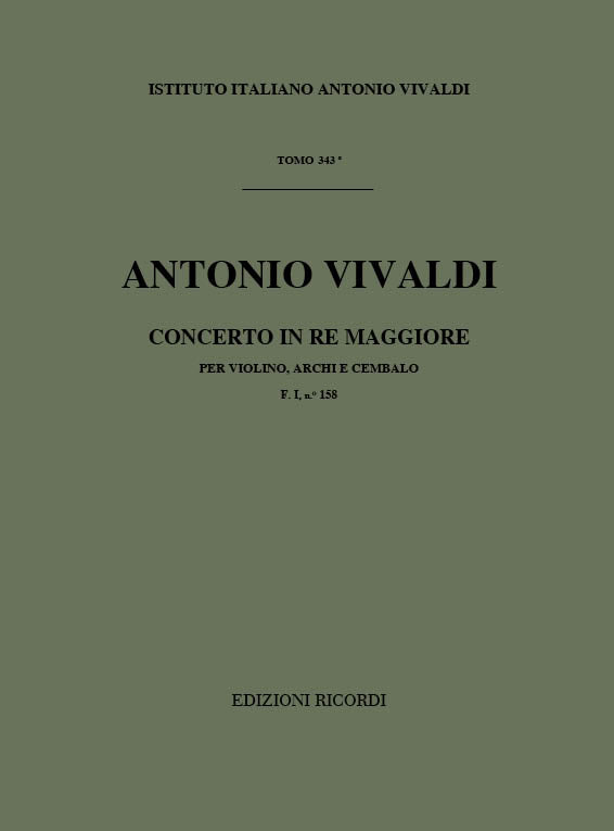 Antonio Vivaldi：Concerto in Re Maggiore (D Major) Rv 224
