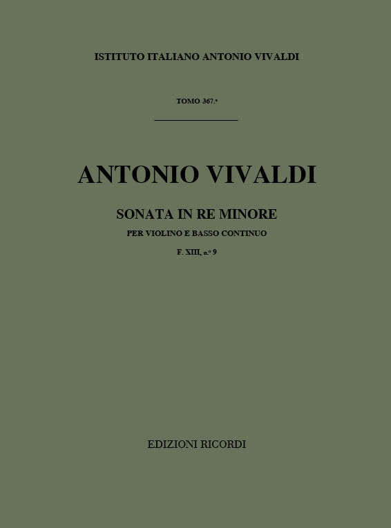 Antonio Vivaldi：Sonata in Re Min Rv 15 Per Violino e BC