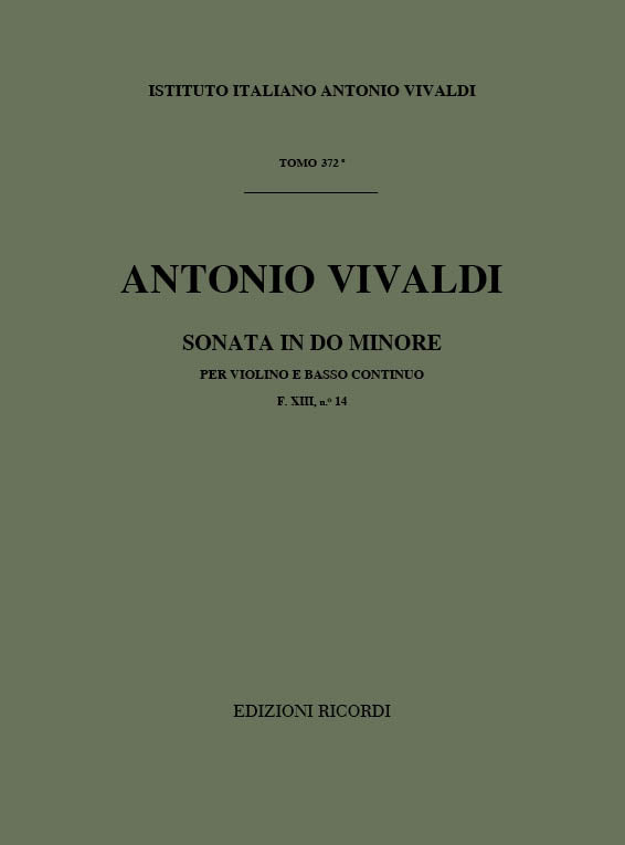 Antonio Vivaldi：Sonata in Do Min Rv 6 Per Violino e BC