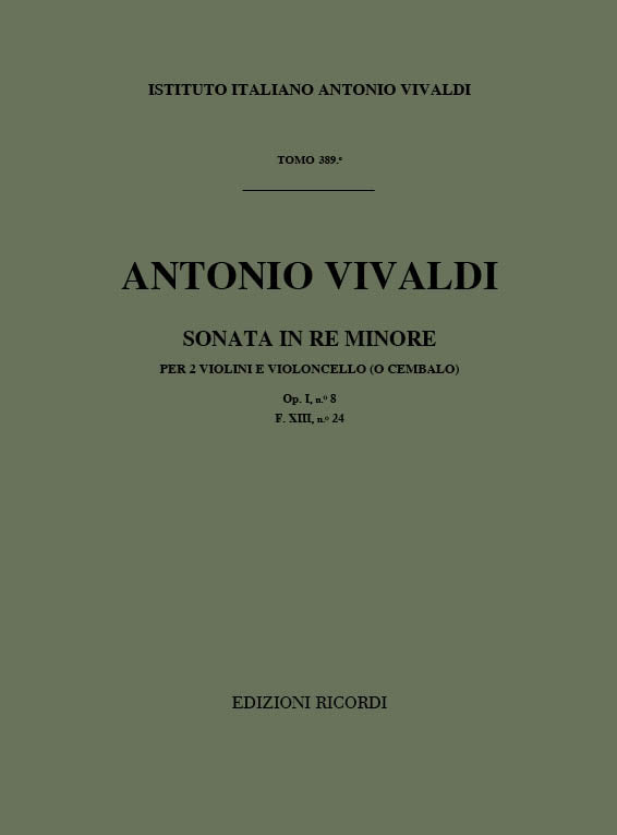 Antonio Vivaldi：Sonata per 2 violini e BC in Re Min Rv 64