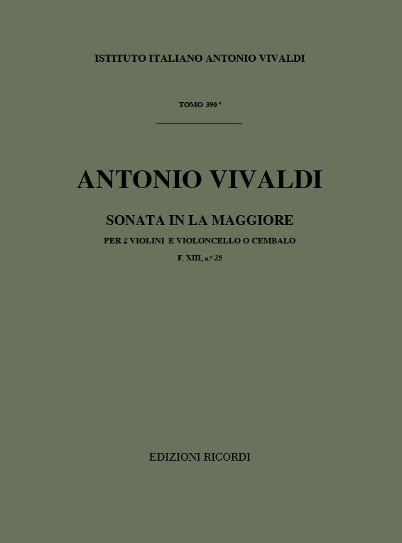 Antonio Vivaldi：Sonata per 2 violini e BC in La Rv 75