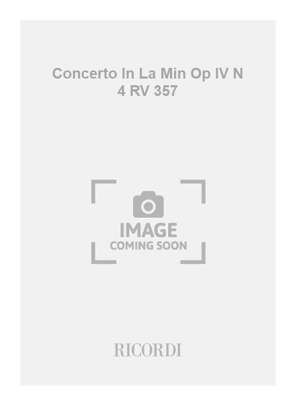 Antonio Vivaldi：Concerto In La Min Op IV N 4 RV 357