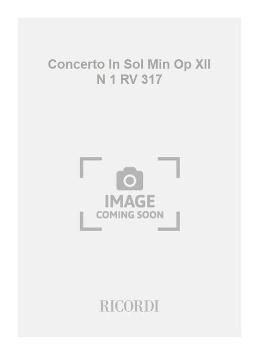 Antonio Vivaldi：Concerto In Sol Min Op XII N 1 RV 317