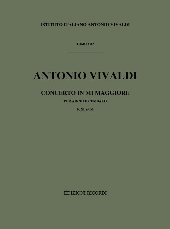 Antonio Vivaldi：Sinfonie Per Archi E B.C.: In Mi Rv 132
