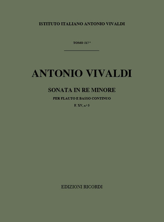 Antonio Vivaldi：Sonata per flauto e BC in Re Min Rv 49