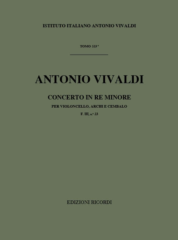 Antonio Vivaldi：Concerto In Re Min. RV 407