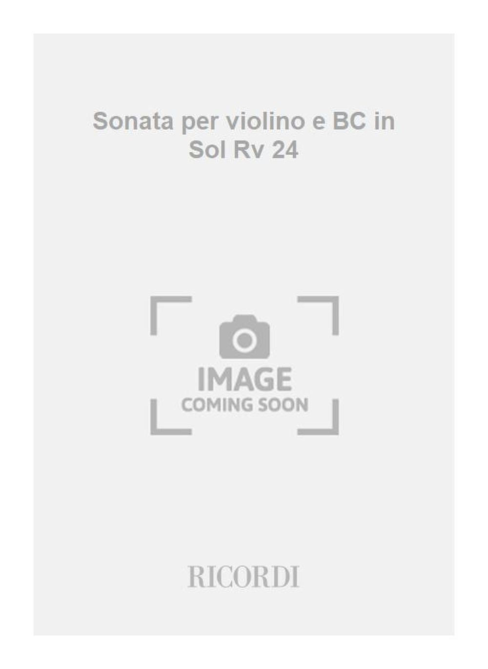 Antonio Vivaldi：Sonata per violino e BC in Sol Rv 24