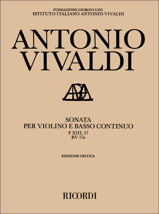 Antonio Vivaldi：Sonata per Violino e BC in Mi Min. Rv 17A