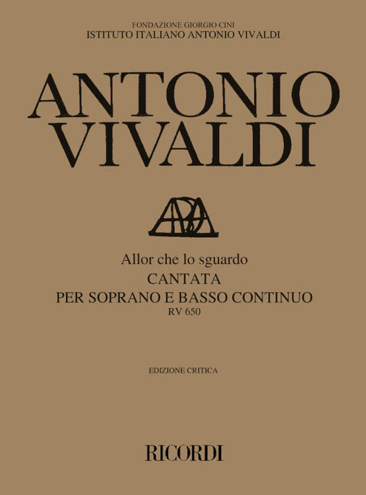 Antonio Vivaldi：Allor Che Lo Sguardo Rv 650