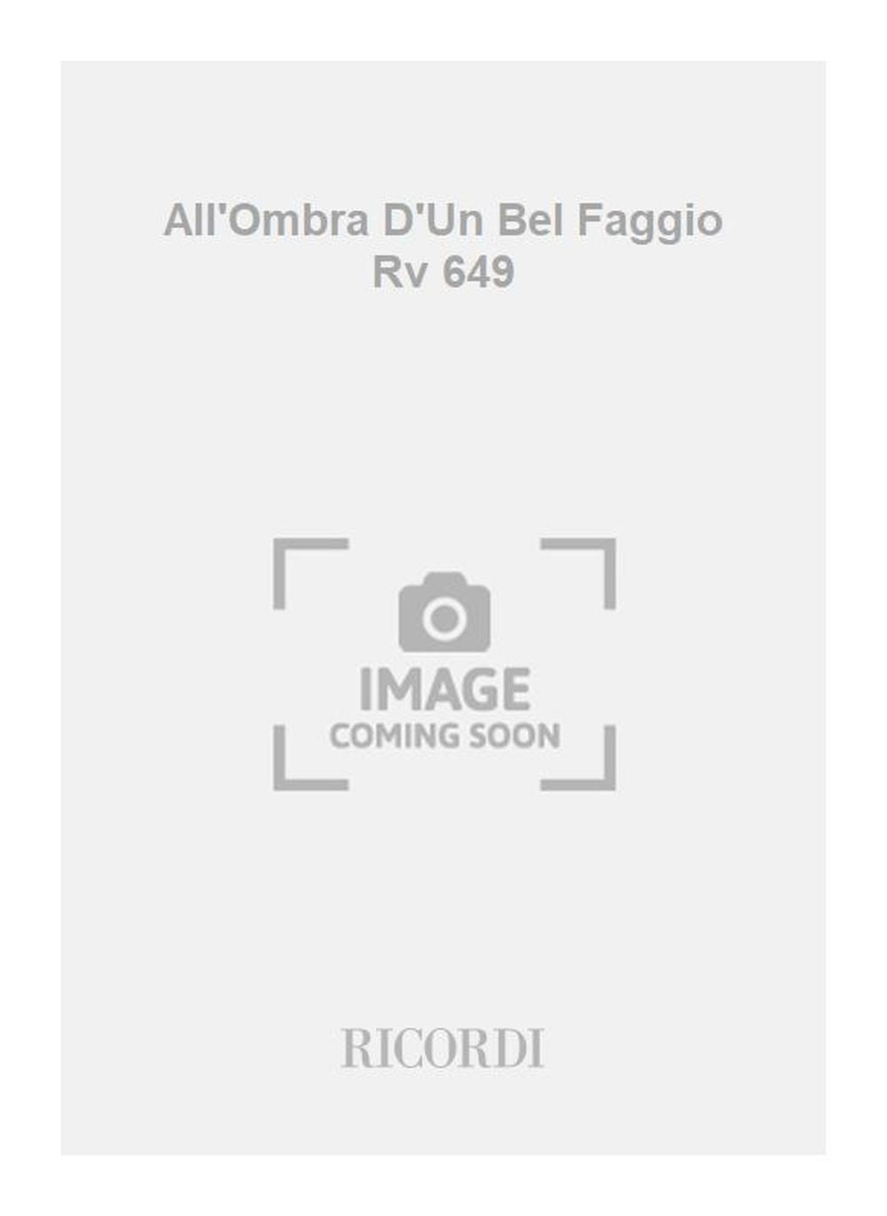 Antonio Vivaldi：All'Ombra D'Un Bel Faggio Rv 649