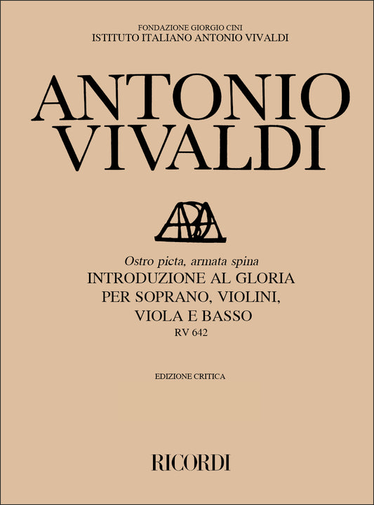 ヴィヴァルディ：紫に染まり、棘で武装して RV 642：Critical Edition Delle Opere Di Vivaldi, Softcover