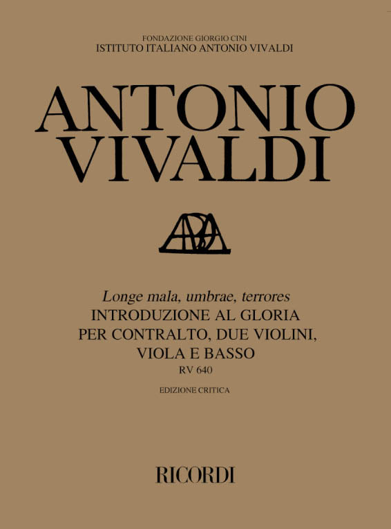 Antonio Vivaldi：Longe Mala, Umbrae, Terrores Rv 640：批判校訂版 ソフトカバー