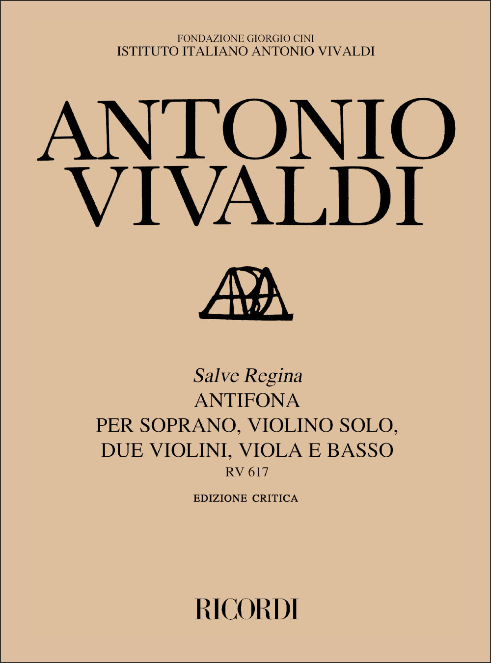 Antonio Vivaldi：Salve Regina Rv 617：批判校訂版 ソフトカバー