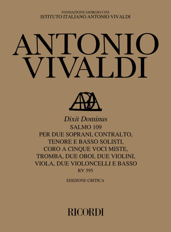 Antonio Vivaldi：Dixit Dominus. Salmo 109 RV 595：Edizione Critica A Cura Di Michael Talbot