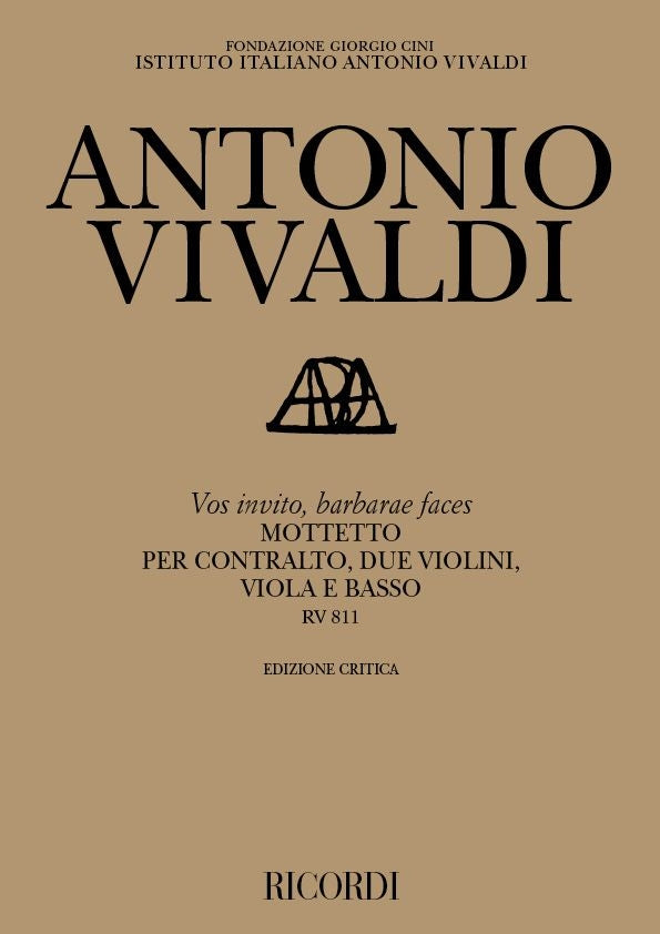Antonio Vivaldi：Vos Invito, Barbarae Faces Rv 811