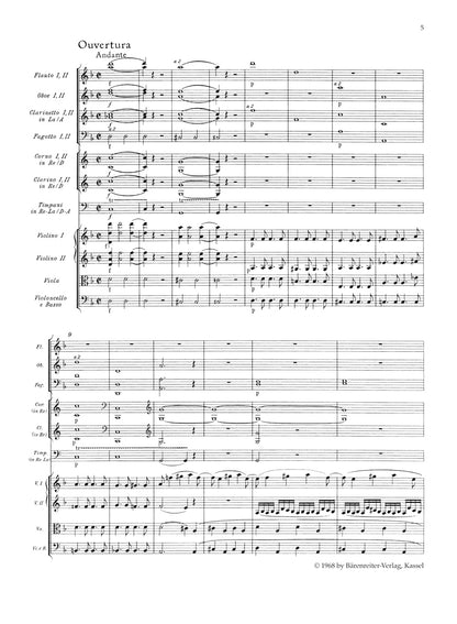 スコア／モーツァルト：ヴァイオリン協奏曲 第4番 ニ長調 KV 218