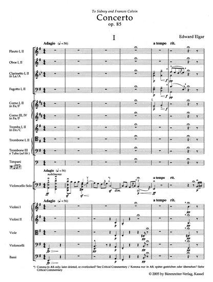 チェロ／エルガー：チェロ協奏曲 ホ短調 作品85