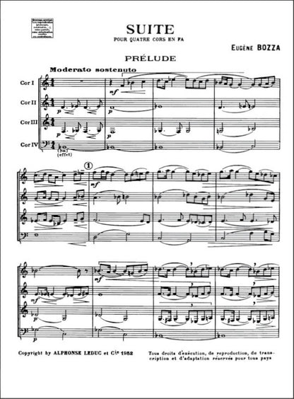 アンサンブル四重奏／ボザ：組曲 ヘ長調