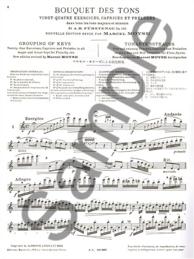 フルート／フュルステナウ：音の花束 op. 125