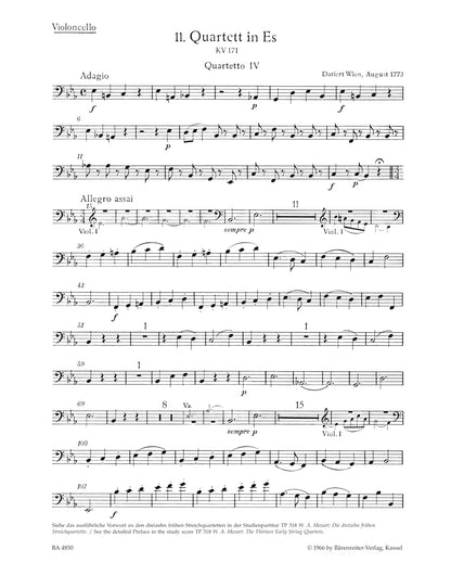 アンサンブル四重奏／モーツァルト：初期弦楽四重奏曲集 第4巻 K.171,172,173