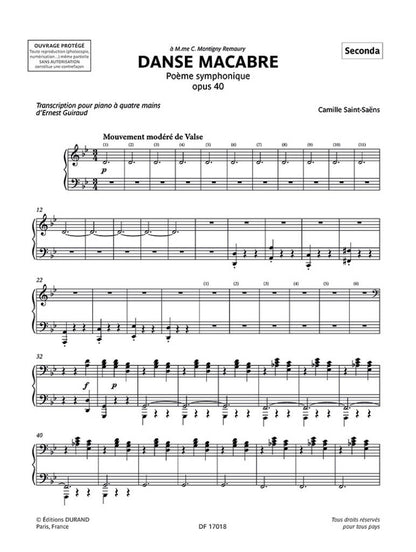 連弾／2台ピアノ／サン＝サーンス：交響詩「死の舞踏」 op. 40