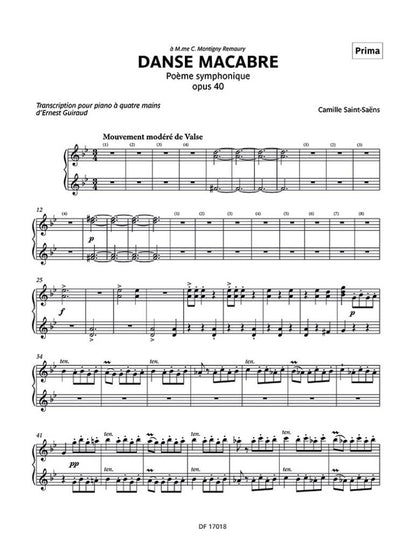 連弾／2台ピアノ／サン＝サーンス：交響詩「死の舞踏」 op. 40