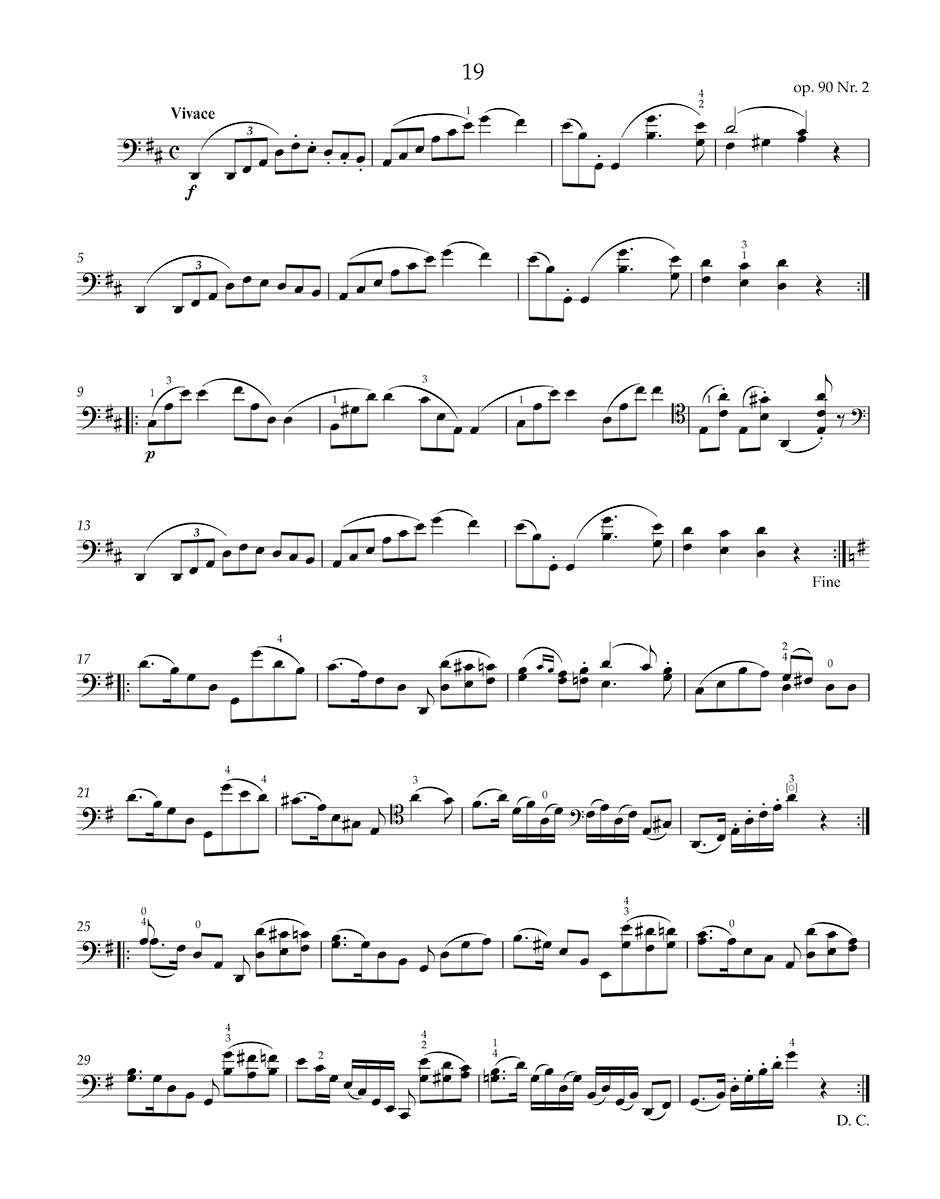 チェロ／ドッツァウアー：チェロ独奏のための練習曲集 第2巻（op.35他より）